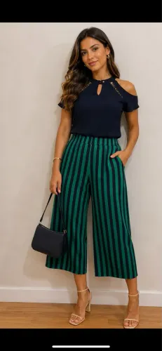 Conjunto de Blusa e calça pantacour