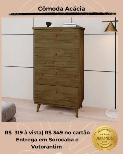 Cômoda Gaveteiro Acácia ?Pronta entrega - valor promocional - entrega rápida?