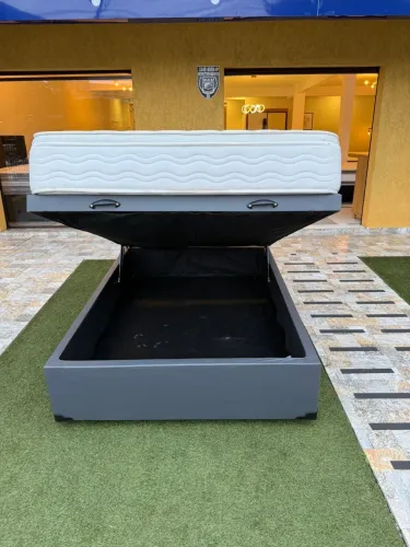 Cama de Casal BAÚ COM COLCHÃO USADO - Entrego!