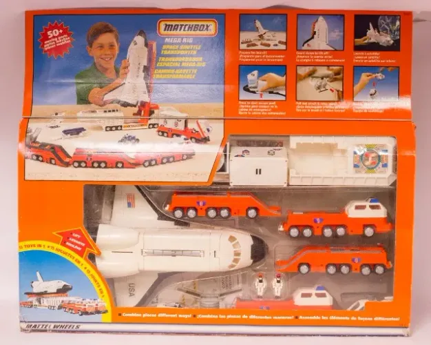 Ônibus Espacial Matchbox Space Shuttle Transporter Mega-rig 1997 Raro
