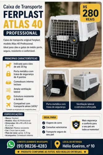 Caixa de Transporte para Cães Ferplast Atlas 40