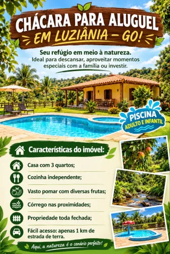 Linda chácara para alugar 
