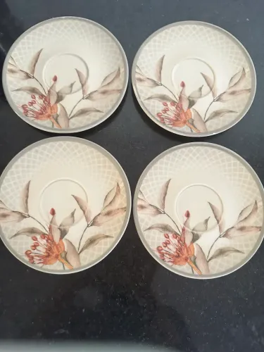 4 Pires porcelana decorado