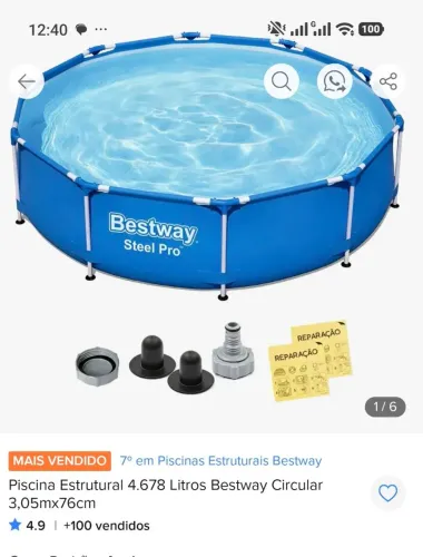 Piscina bestway steel pro 3.05
