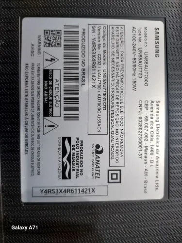 Placas de vídeo e fonte TV Samsung 55 pol