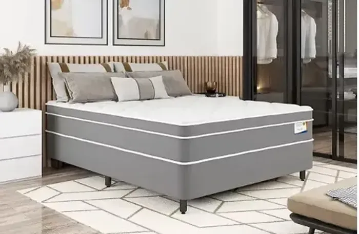 Plumatex Colchão C Base Velvet Casal Com Molas Ensacadas 74x188x138