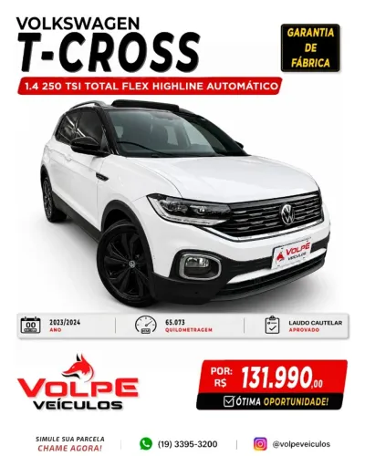 Volkswagen T-Cross Highline 1.4 TSI Flex 16V 5P AUT 2024