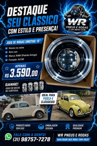 Jogo de Rodas Smoothie Aro 15" (Novas na Caixa!) 