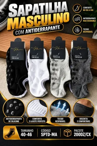 Meias Sapatilha antiderrapante