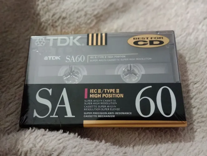 Fita cassete lacrada TDK 60 minutos