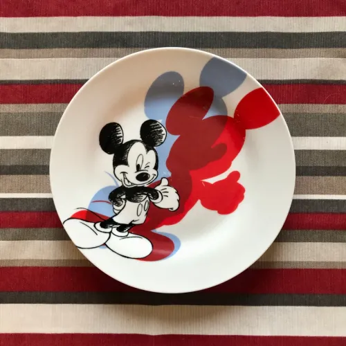prato de sobremesa de porcelana disney mickey
