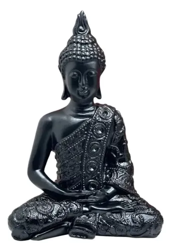 Buda tibetano preto luxo