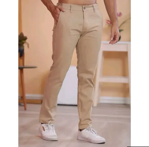 Calça sarja bolso embutido, social masculino com lycra alta durabilidade e conforto 
