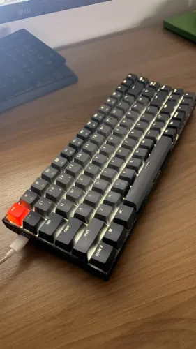 Keychron k2 a v2 bluetooth teclado mecânico com interruptor vermelho/branco led backlit 84