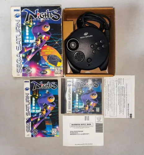 Nights Into The Dreams 3D Control Pad Box Bundle Sega Saturn 