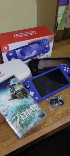 Nintendo Switch Lite Semi Novo Caixa Nota Fiscal Capa Película Acessórios 