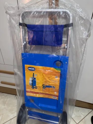 Carrinho de Praia MOR Novo + Vira Mesa + Porta-copos