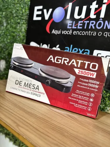 Fogão Elétrico de Mesa - AGRATTO - PRODUTO NOVO COM GARANTIA
