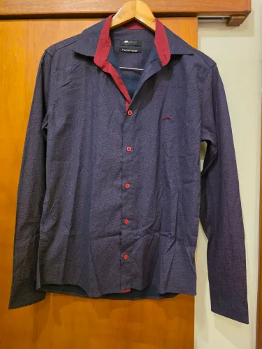 Camisa masculina slim fit