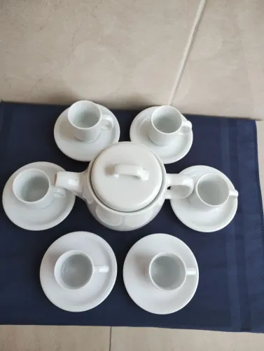 Jogo de café completo com bule em porcelana Schmidt