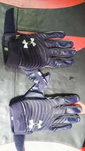 Luvas de Futebol Americano Originais Under Armour Blur Para Receiver Tamanho XG Usadas