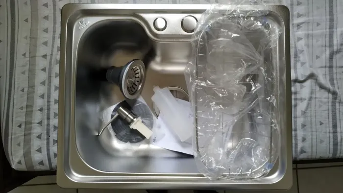 Cuba Pia Gourmet Aço Inox com Acessórios - Nova, Nunca foi Usada