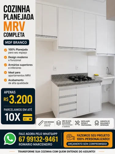 Cozinha planejada para apartamentos MRV completo 