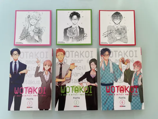 Mangá - Wotakoi o amor é difícil para otakus (volumes 1,2 e 6)