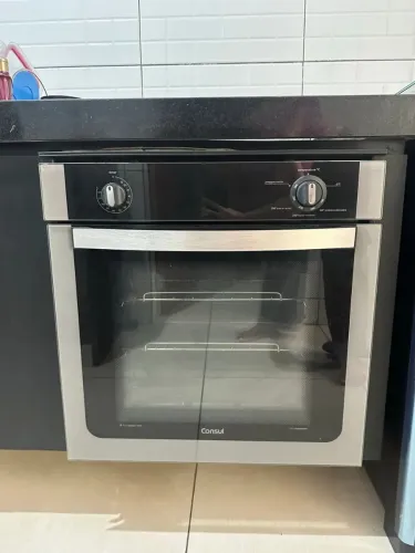 Forno a Gás de Embutir 78L Inox e Preto 220V GRIL ELÉTRICO COA84BR Consul EXCELENTE Estado
