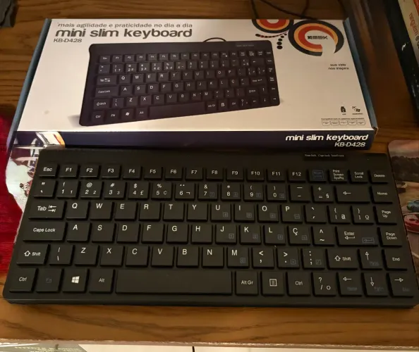 Teclado e Mouse sem fio Slim para Computador e Notebook 