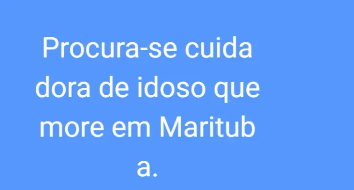 Precisa-se de Cuidador(a) de Idoso(a) - Marituba
