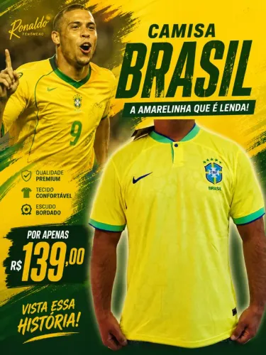 Camisa da seleção brasileira modelo torcedor