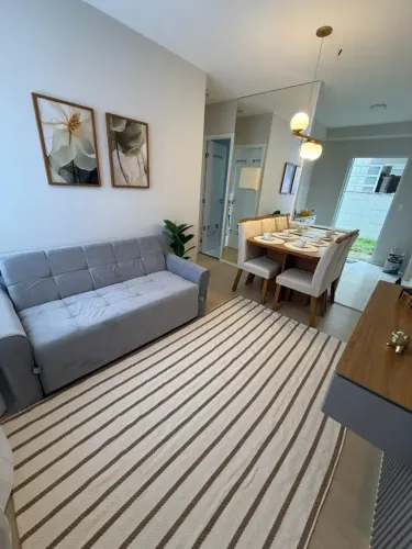 VENDO LINDISSIMO VIVENDAS DO RIO 1 ESTILO DECORADO, QUITADO, 2/4 COM GARDEN, APTO A FINANC