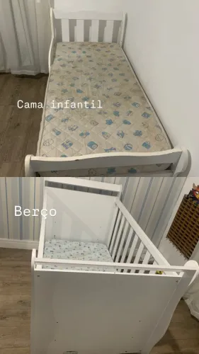 Cama infantil e berço.