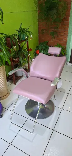 Cadeira de maquiagem + cadeira fixa para salão de cabeleireiro