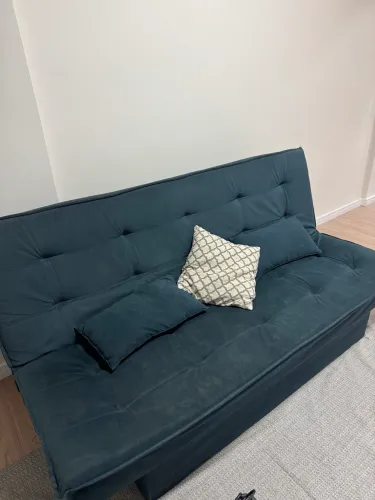Sofá Cama Suede 3 Lugares