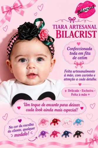 Tiaea bebê cetim artesanal