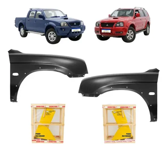 Par Paralama Mitsubishi Pajero Sport 2004 A 2011 Novo