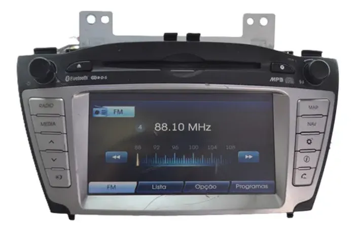 Radio Tela Central Bluetooth Multimidia Ix35 2012 Original Preto/cinza