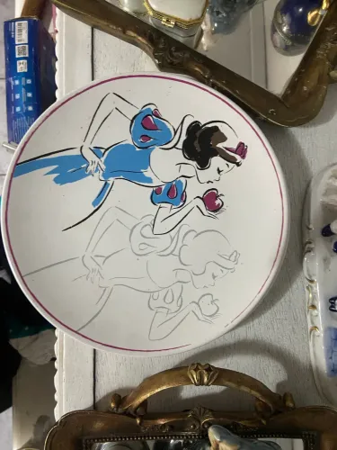 Kit 5 itens de porcelana Home style princesa Branca de Neve