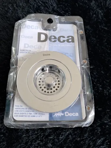 Válvula de Escoamento para Pia de Cozinha 3 1/2 DN85, Referência 1623.C da Marca Deca