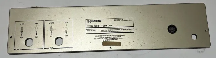 Tape Deck Gradiente DS-40 - Painel Traseiro