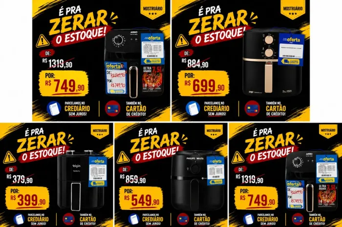 Vendo Airfryer 5 tipos no precinho chama no PV faço entrega sem taxa
