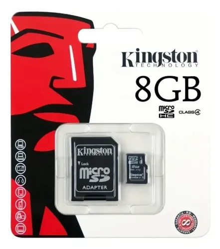 Cartão de memoria Kingston 8GB SDC4 com adaptador