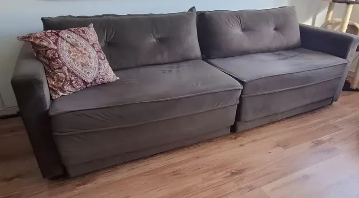 SOFÁ EXTENSÍVEL 4 LUGARES MARROM