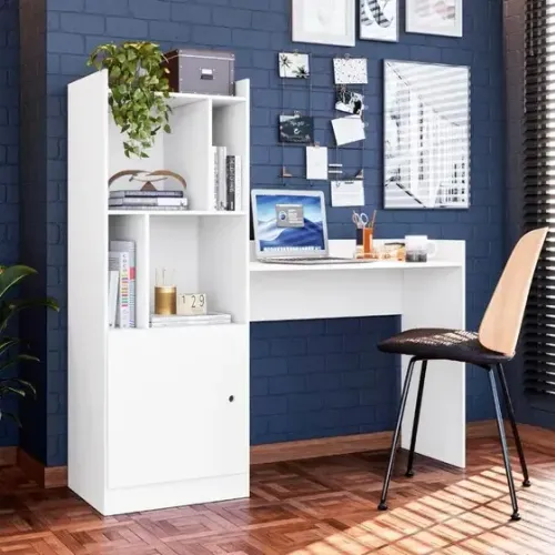 Escrivaninha Mesa de Escritório com 1 Porta e Nichos (SUPER OFERTA)!!