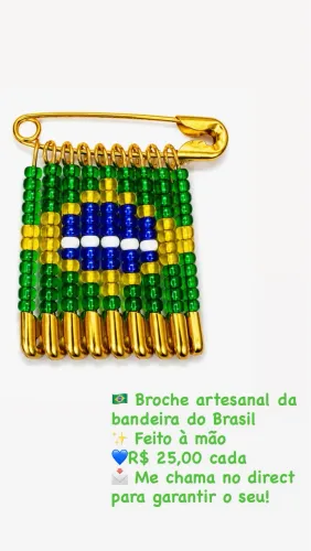 Broche bandeira do Brasil
