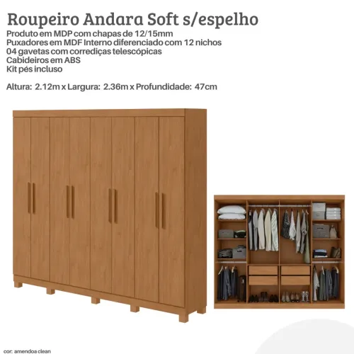Guarda Roupa Casal 8 portas - Promoção 