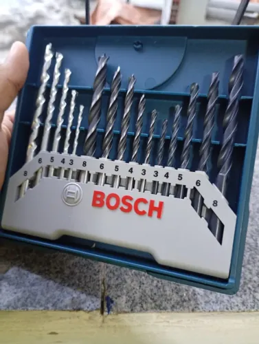 Jogo de Brocas Bosch X-Line 15 Peças para Metal, Concreto e Madeira