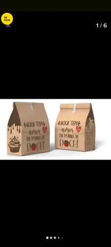 Embalagens saco para delivery de doces tamanho M